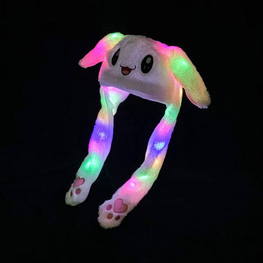 Light-Up Bunny Beanie - LED Ear Moving Hat