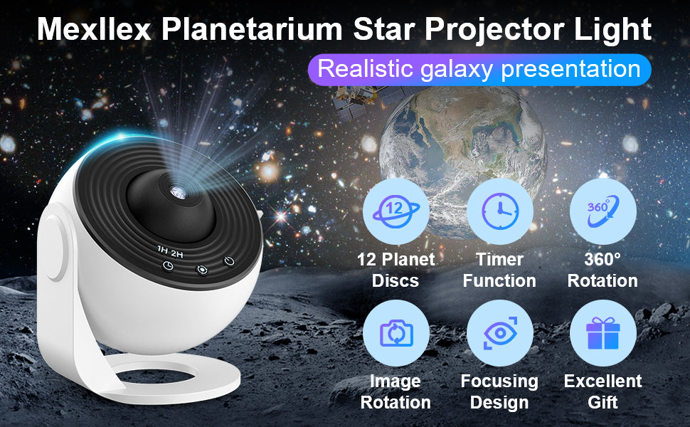 Starry Sky Projector - 13 Planet Discs LED Night Light