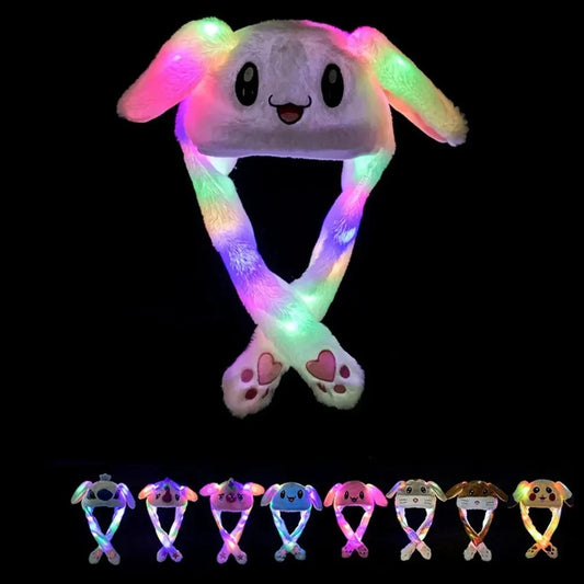 Light-Up Bunny Beanie - LED Ear Moving Hat