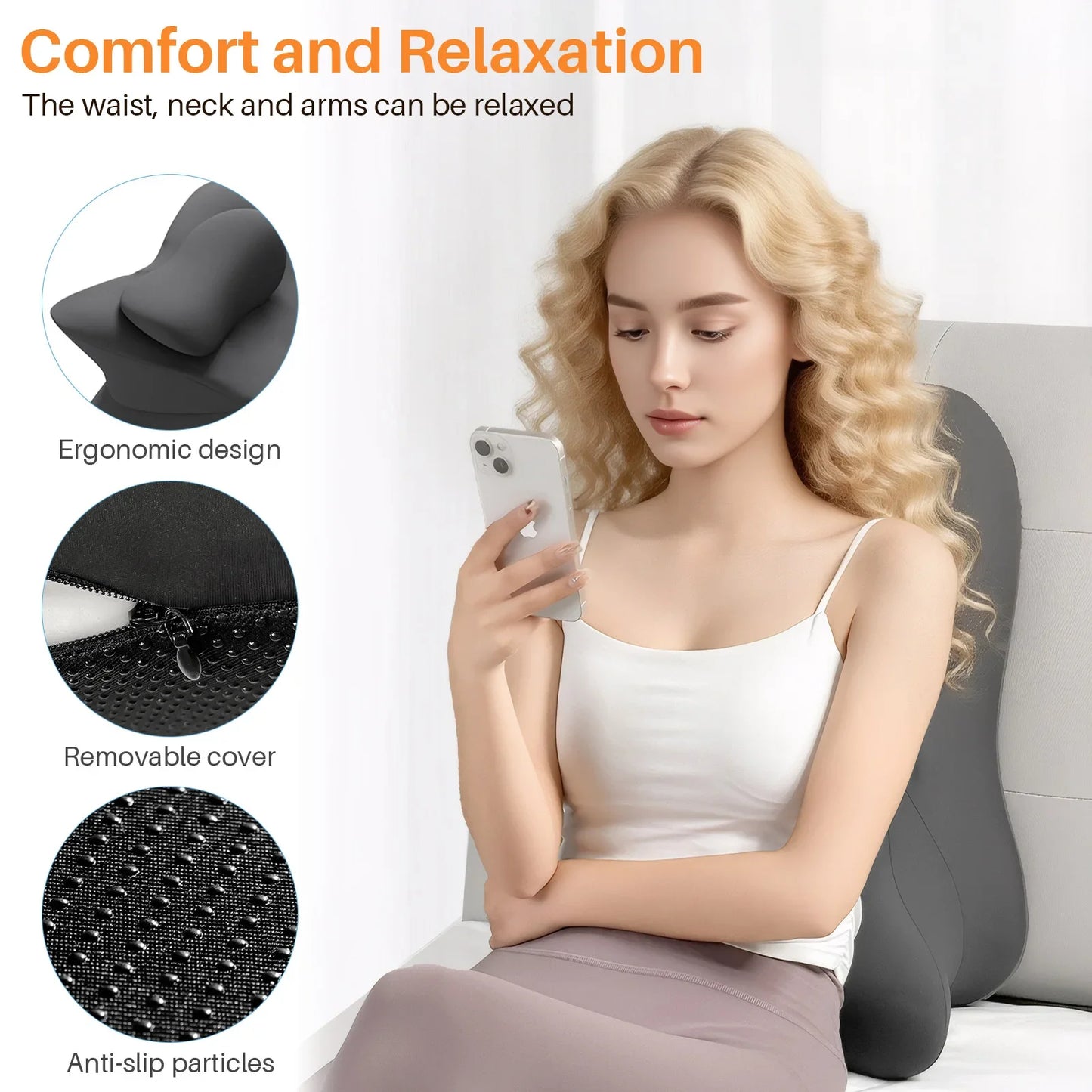 Premium Memory Foam Wedge Pillow - Ergonomic Multi-Position Support