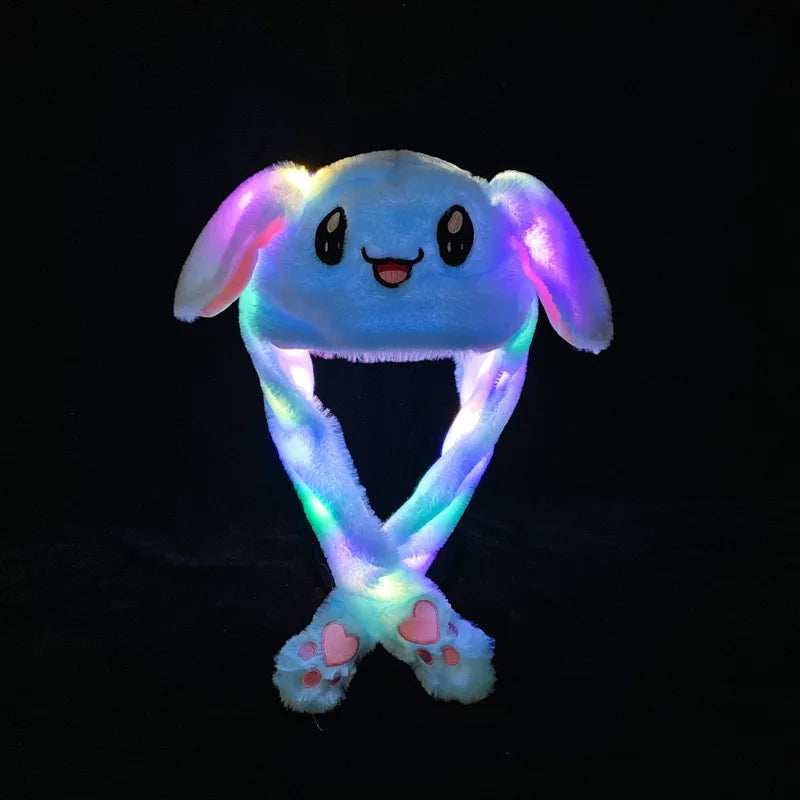 Light-Up Bunny Beanie - LED Ear Moving Hat