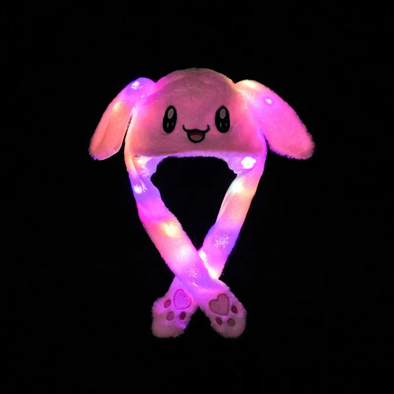 Light-Up Bunny Beanie - LED Ear Moving Hat