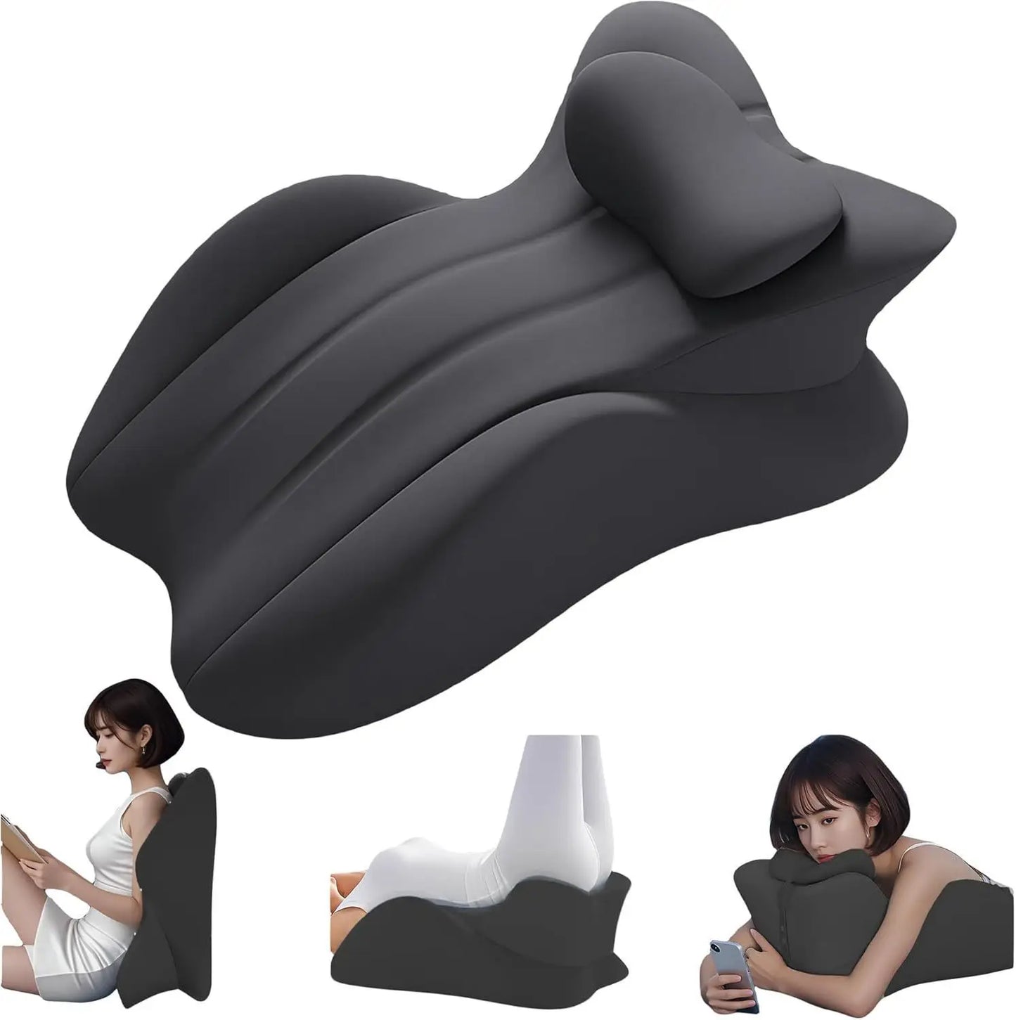 Premium Memory Foam Wedge Pillow - Ergonomic Multi-Position Support
