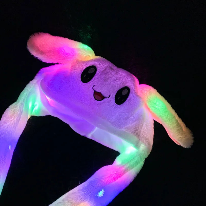 Light-Up Bunny Beanie - LED Ear Moving Hat