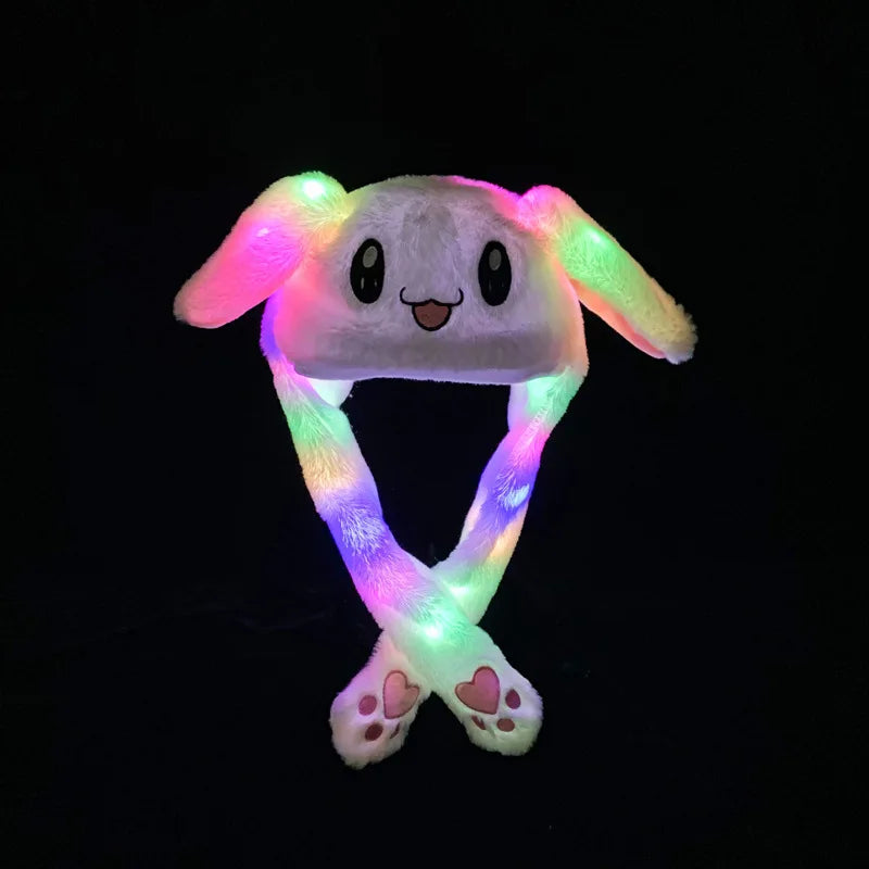 Light-Up Bunny Beanie - LED Ear Moving Hat