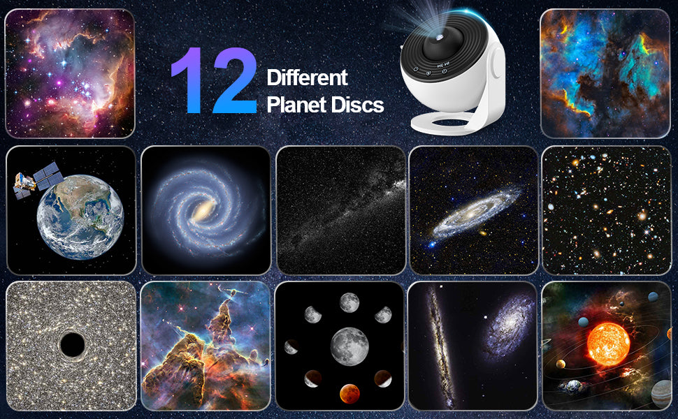 Starry Sky Projector - 13 Planet Discs LED Night Light